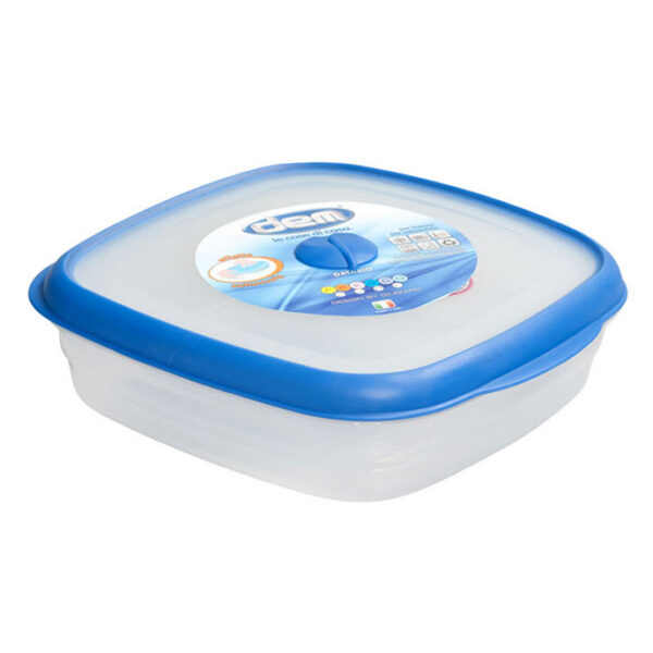 CONTENITORE QUAD. blu, fucsia, verde CM.20X20XH.6 L.1,5